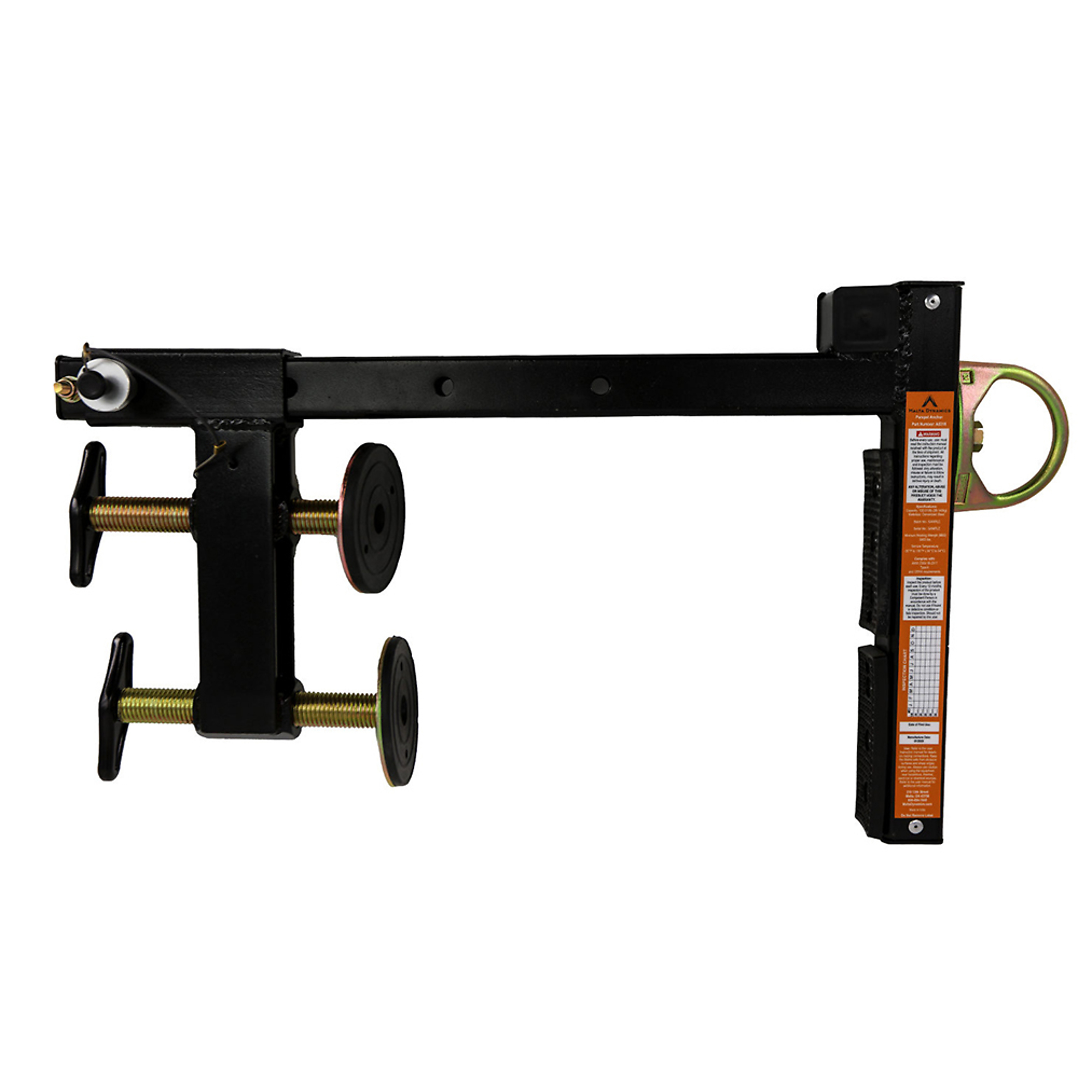 Malta Dynamics Reusable Parapet Anchor, OSHA and ANSI Compliant, 5,000 lb (22kN) Breaking Strength, 310 lb Weight Capacity, Model# A6316